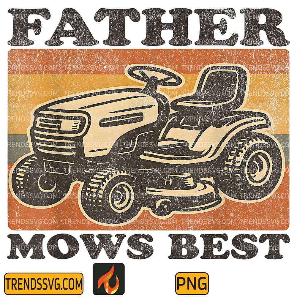 Retro-Father-Mows-Best-Png