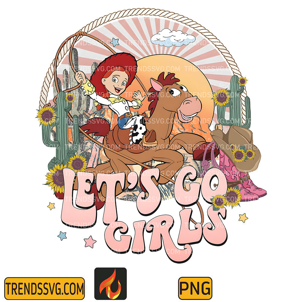 RetroDisneyToyStoryJessieandBullseyeLet_sGoGirlsPng