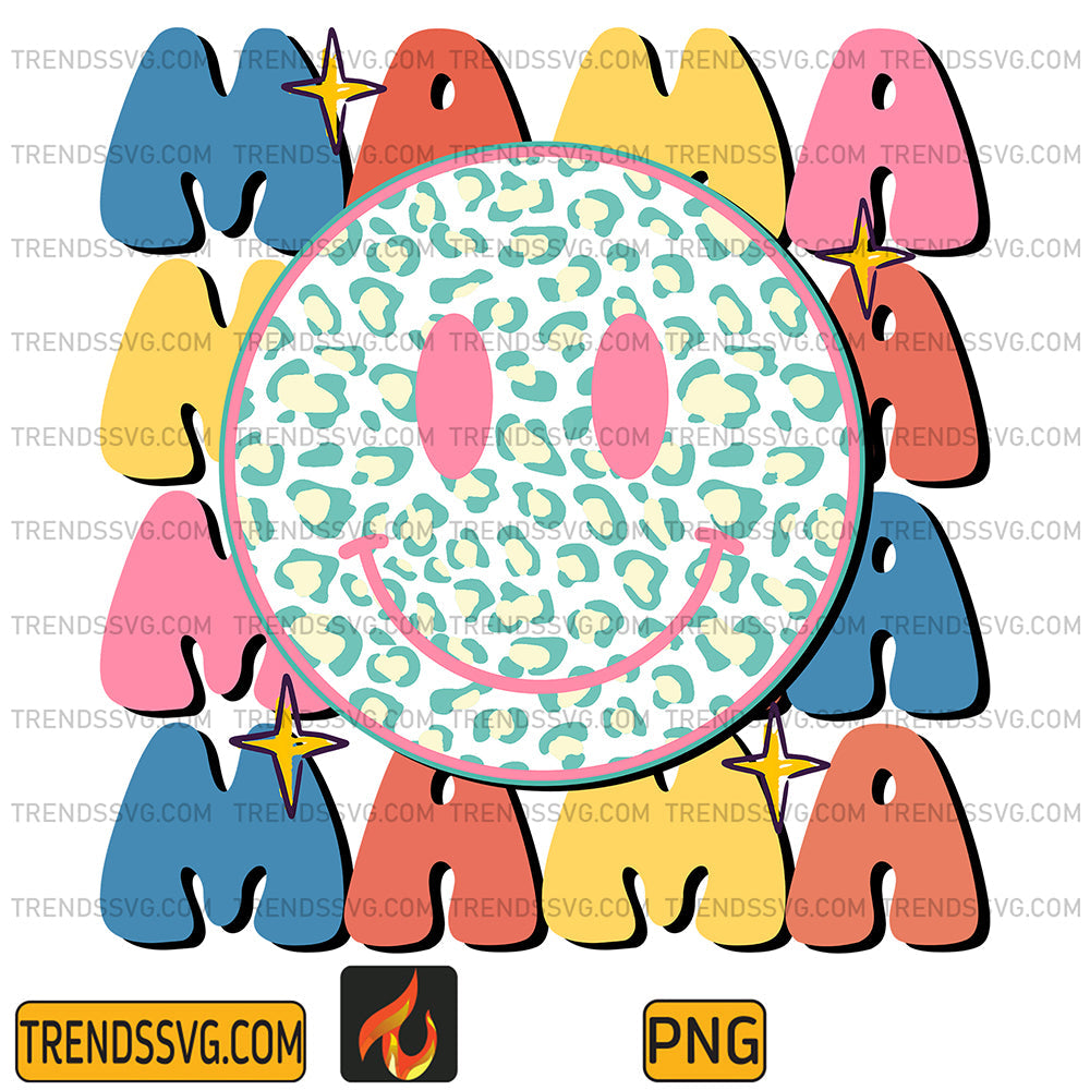 RetroMamaDrippingFaceLeopardPng