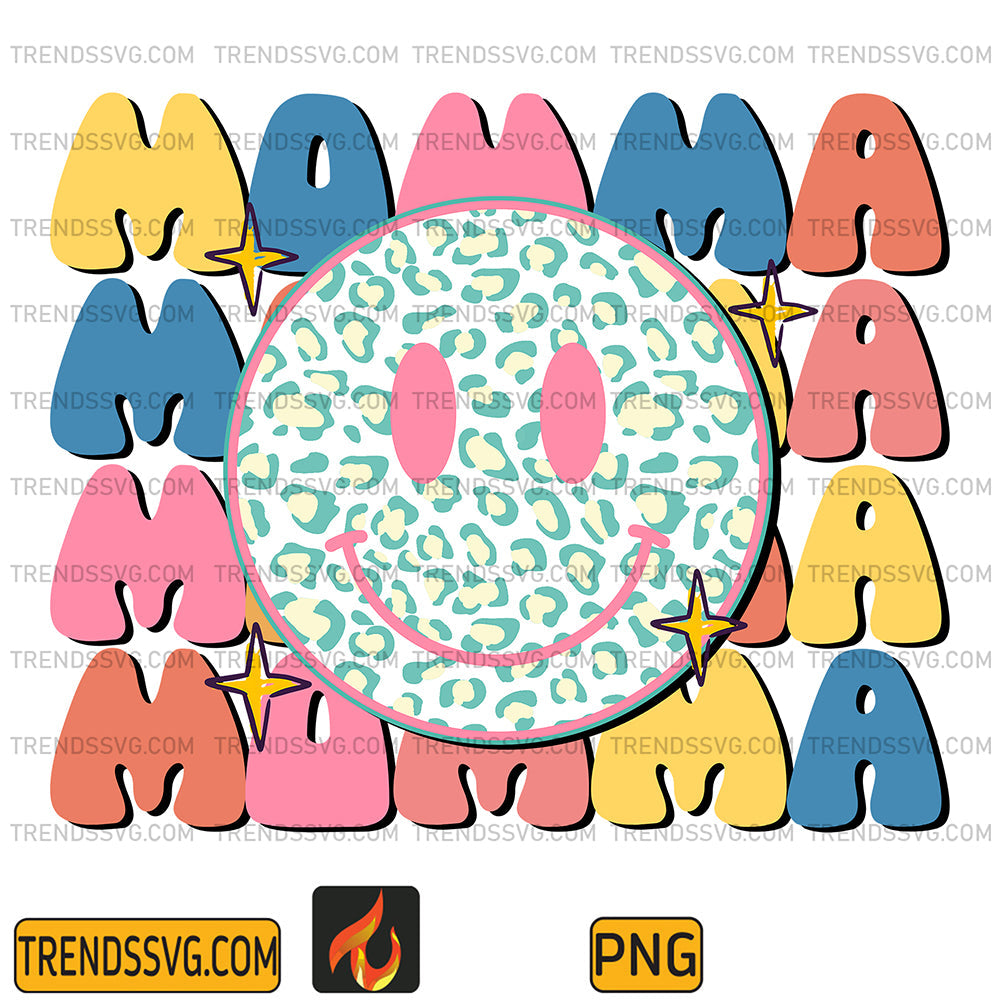 RetroMommaDrippingFaceLeopardPng