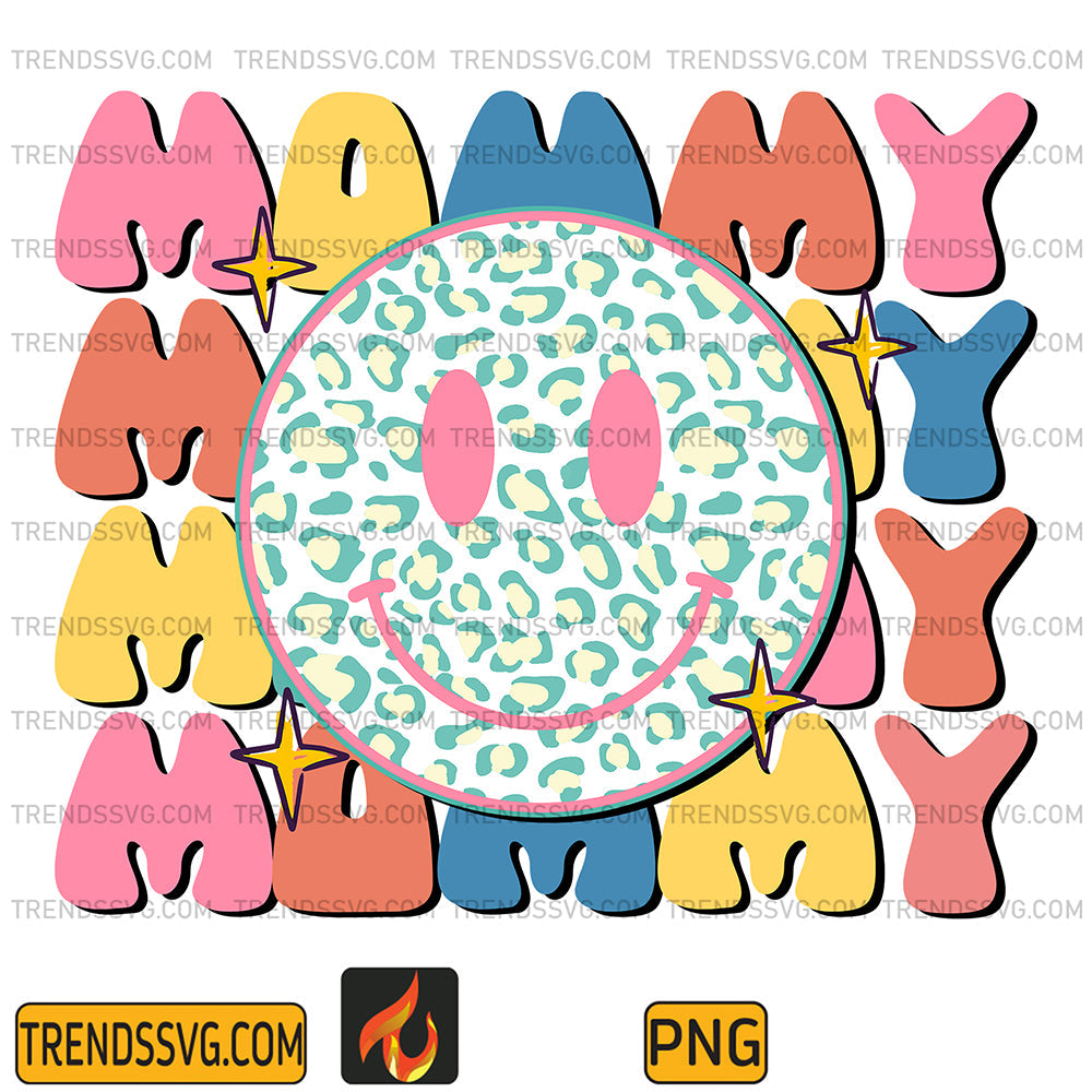 RetroMommyDrippingFaceLeopardPng