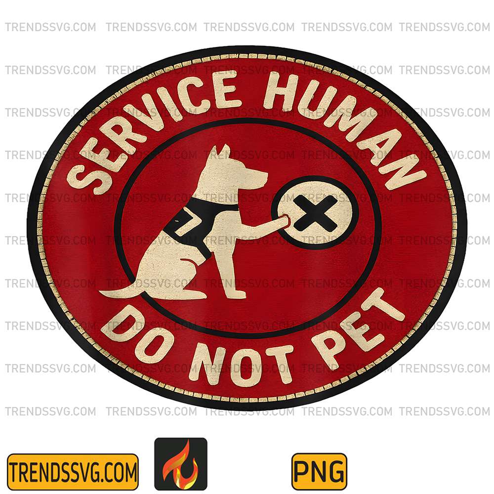Service-Human-Do-Not-Pet-Vintage-Sunset-Support-Dog-Png