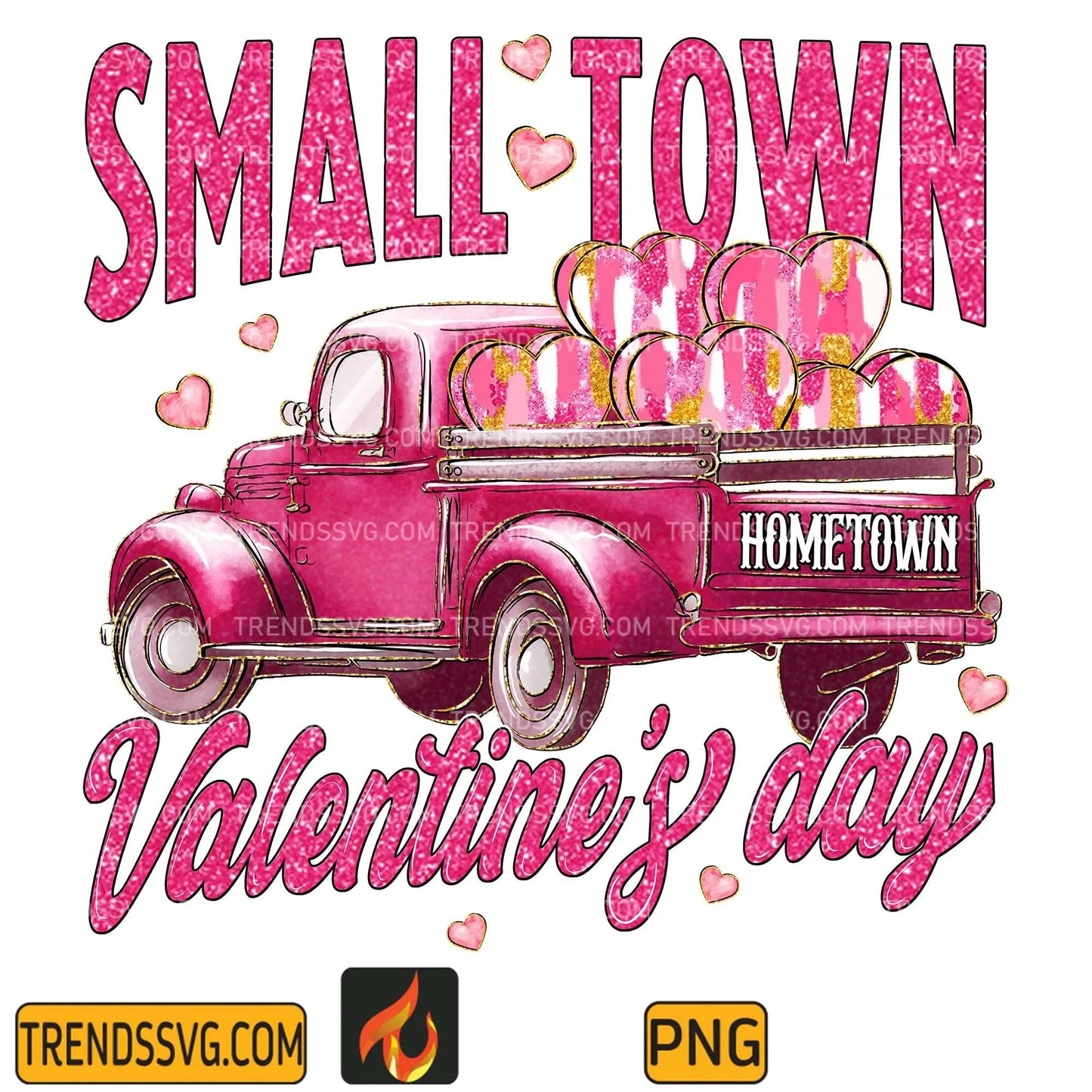 Small Town Valentine's Day Png TRENDSSVG