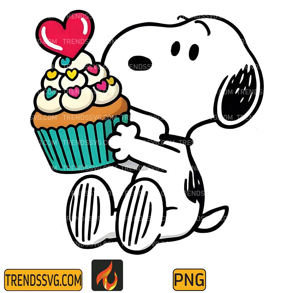 SnoopyCupcakeValentinesPng