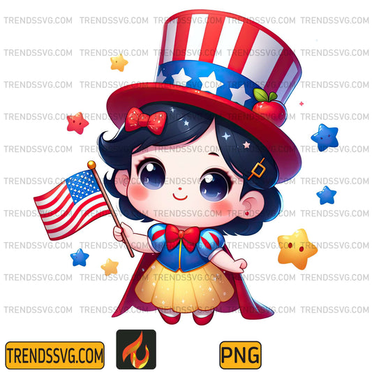 Snow-White-America-4th-Of-July-Png
