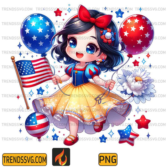 Snow-White-Princess-America-4th-Of-July-Png