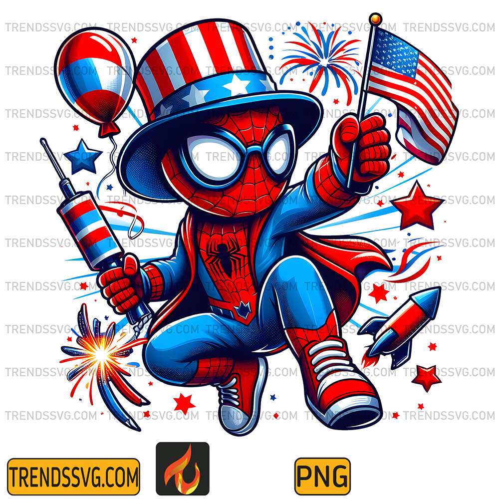 Spider-Man-America-4th-Of-July-Png