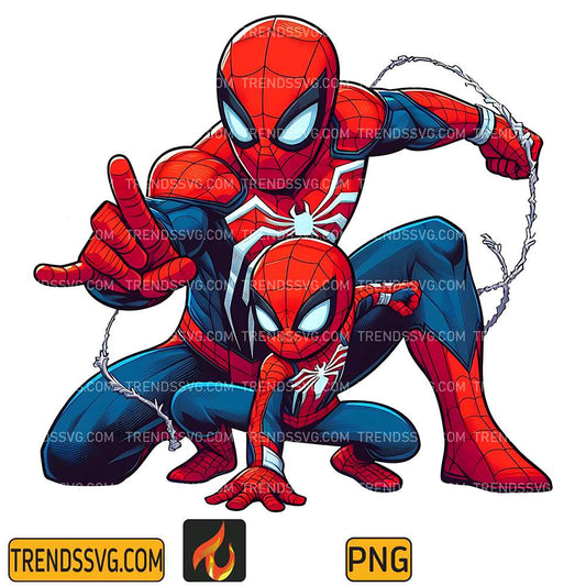 Spiderman-Dad-And-Son-Png-3