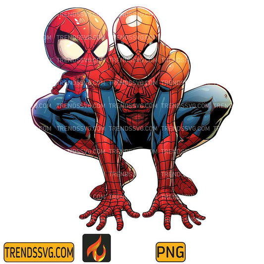 Spiderman-Dad-And-Son-Png