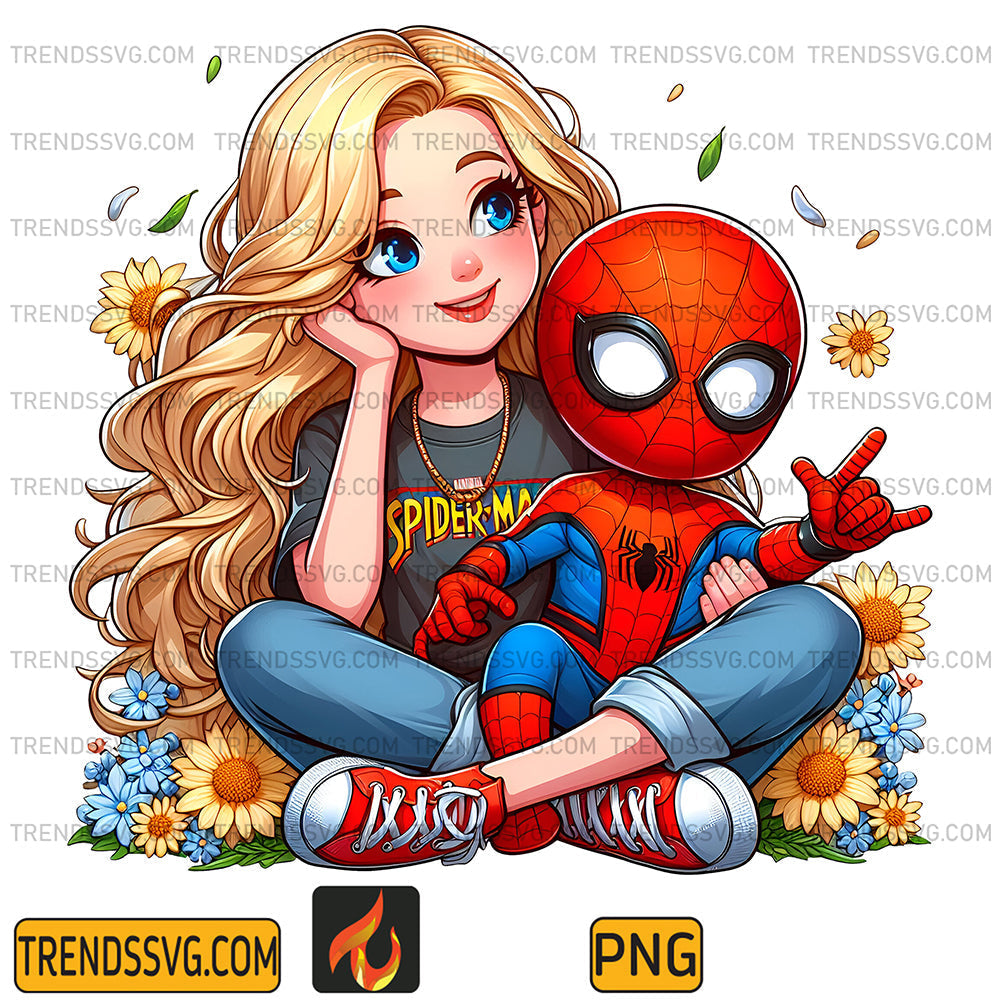 SpidermanMomAndBoySuperheroPng