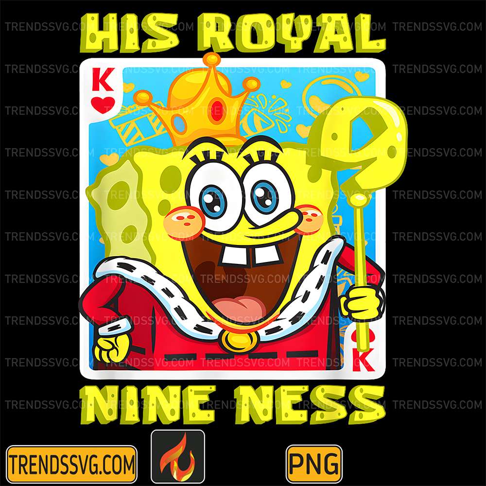 Sponge-Bob-His-Royal-Nineness-Sponge-Bob-9th-Birthday-Png