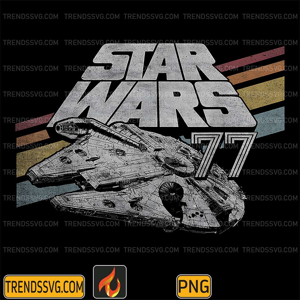 Star-Wars-Millennium-Falcon-77-Retro-Diagonal-Stripe-Png