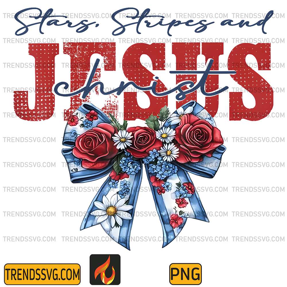 Stars-Stripes-And-Jesus-Christ-4th-Of-July-Coquette-Bow-Png
