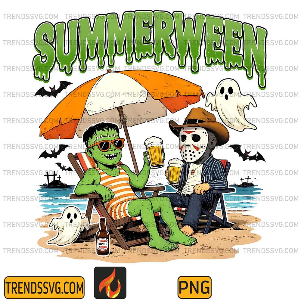 Summerween-Horror-Frankenstein-And-Jason-Voorhess-Png-1