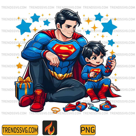 Super-Man-Dad-And-Son-Png-10