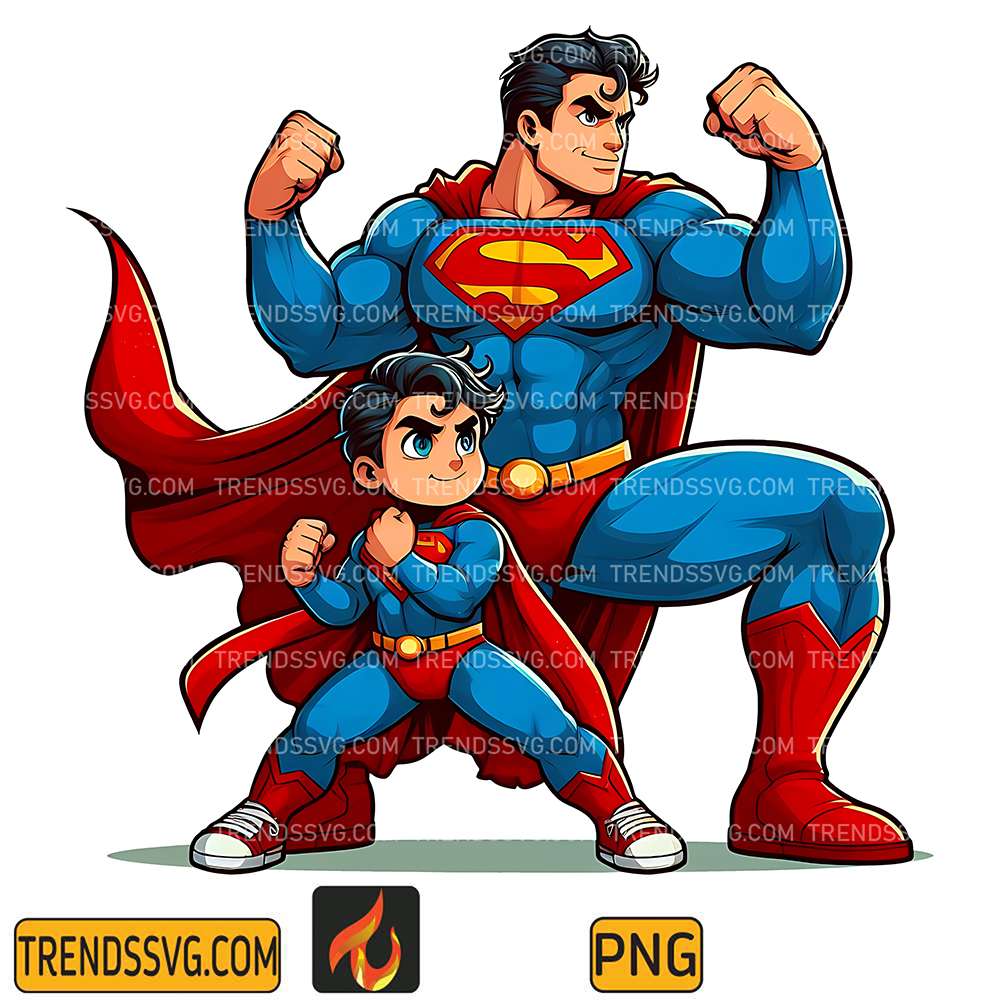 Super-Man-Dad-And-Son-Png-2