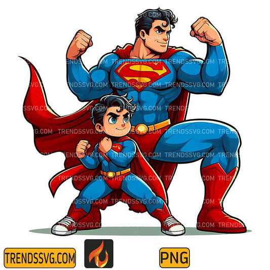 Super-Man-Dad-And-Son-Png-2