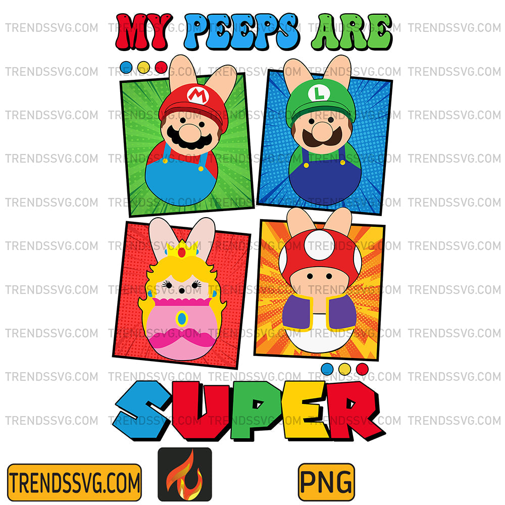 SuperMarioEasterMyPeepsAreSuperPng_1
