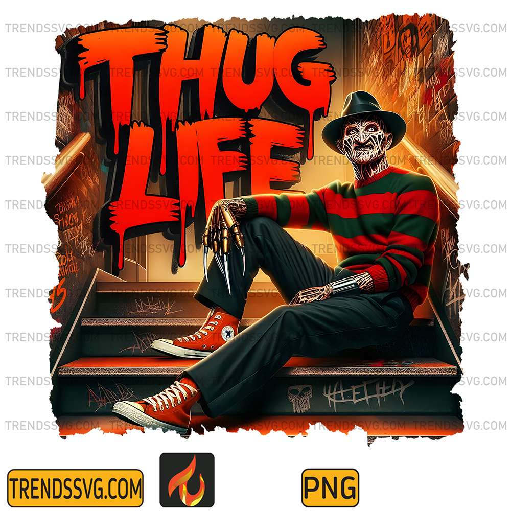Thug-Life-Horror-Freddy-Krueger-Halloween-Png