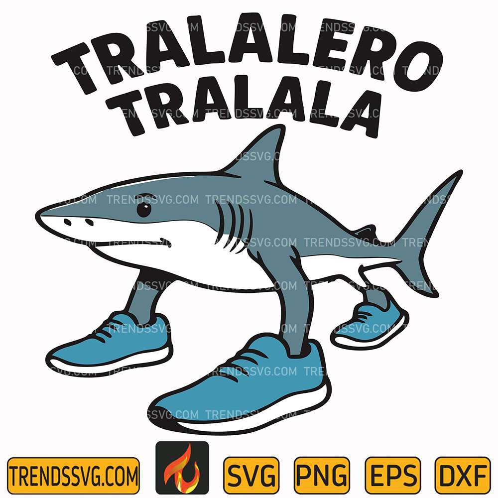 Tralalero Tralala Italian Brainrot Svg TRENDSSVG