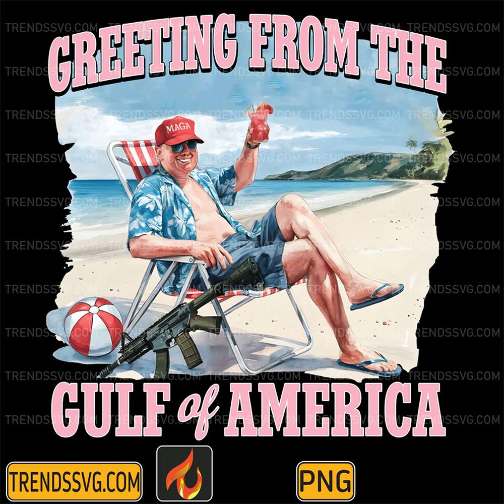 Trump-Greeting-From-The-Gulf-Of-America-Png