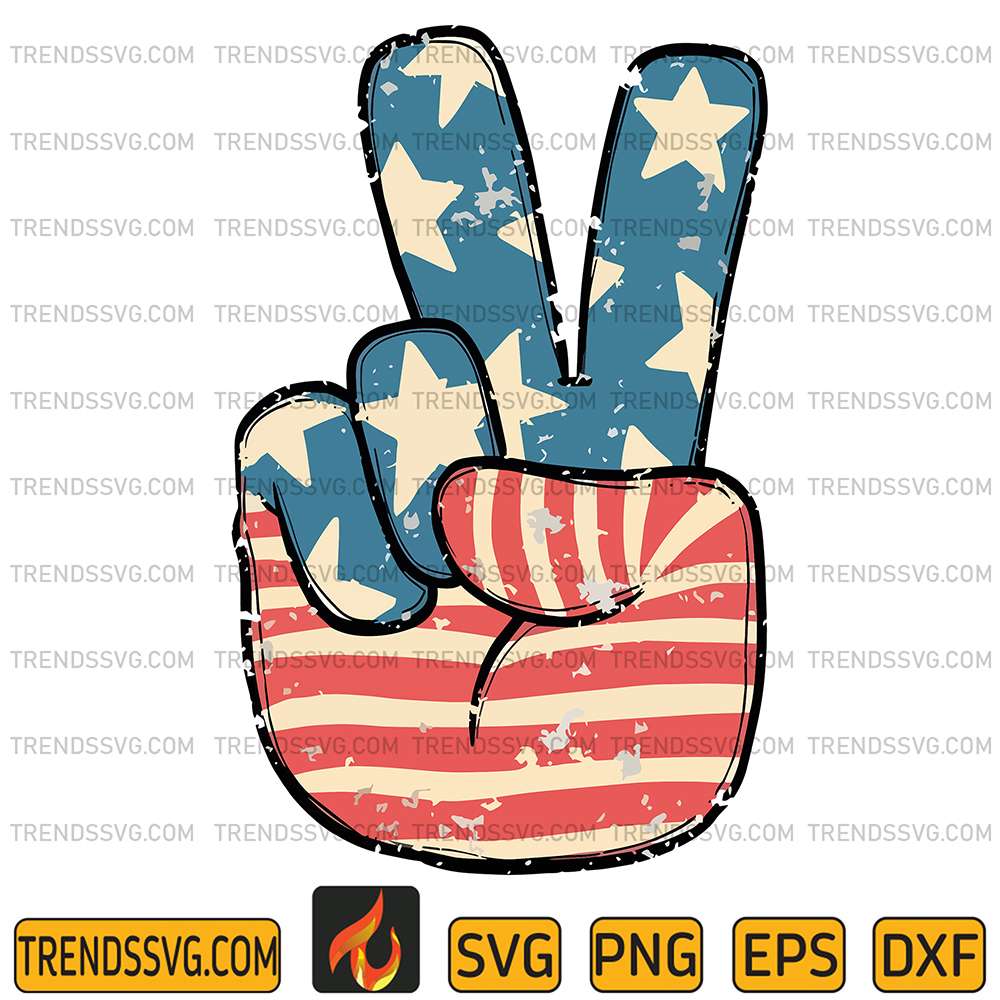 Two-Fingers-Usa-4th-Of-July-Svg
