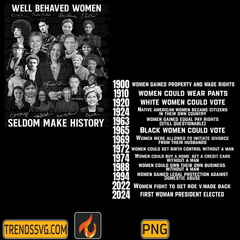 Well-BehavedWomenSeldomMakeHistoryPng