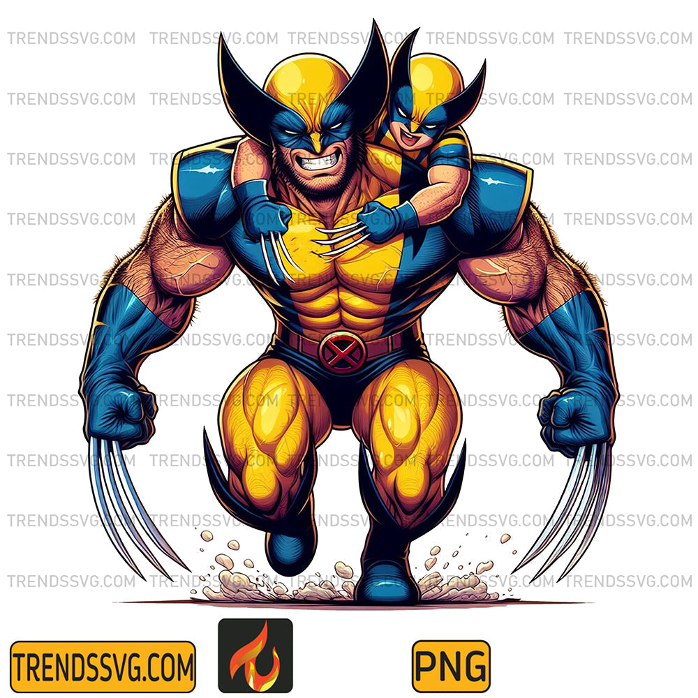 Wolverine-Dad-And-Son-Png_3