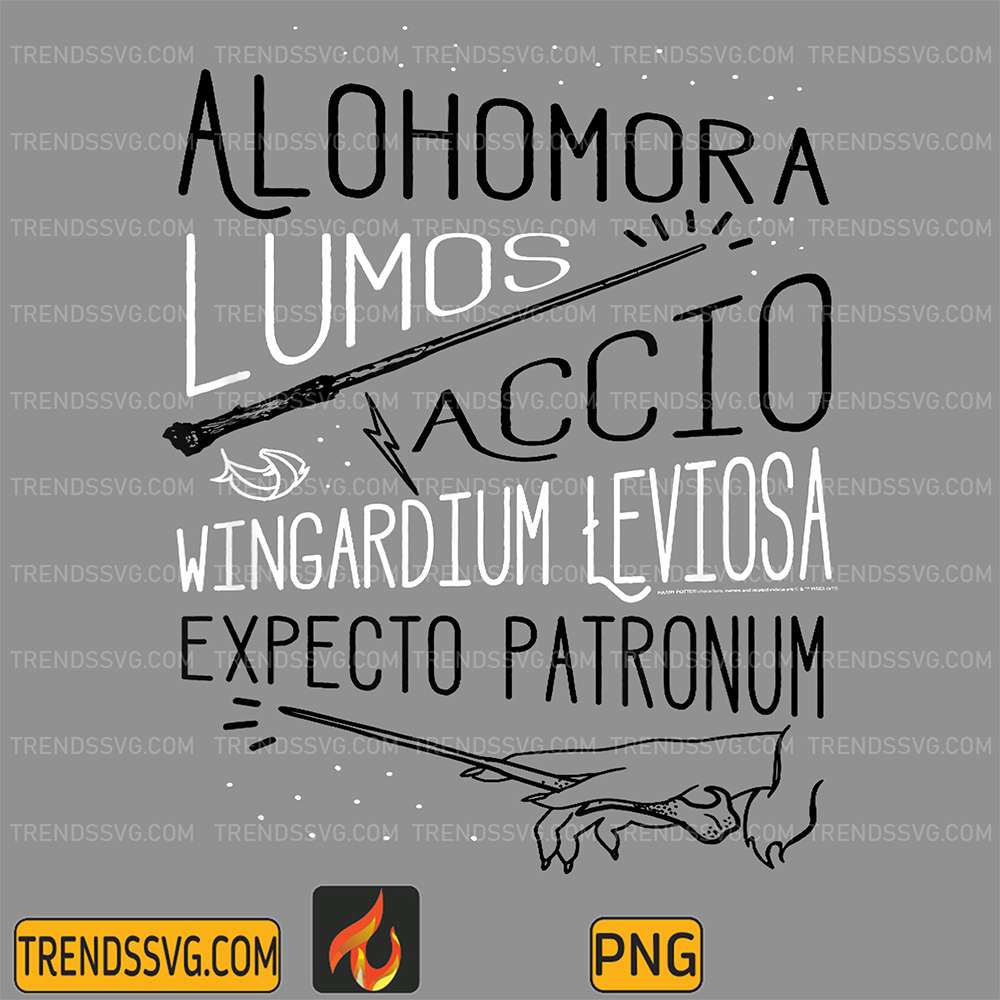 harry-potter-alohomora-lumos-accio-wingardium-leviosa-expecto-patronum-png