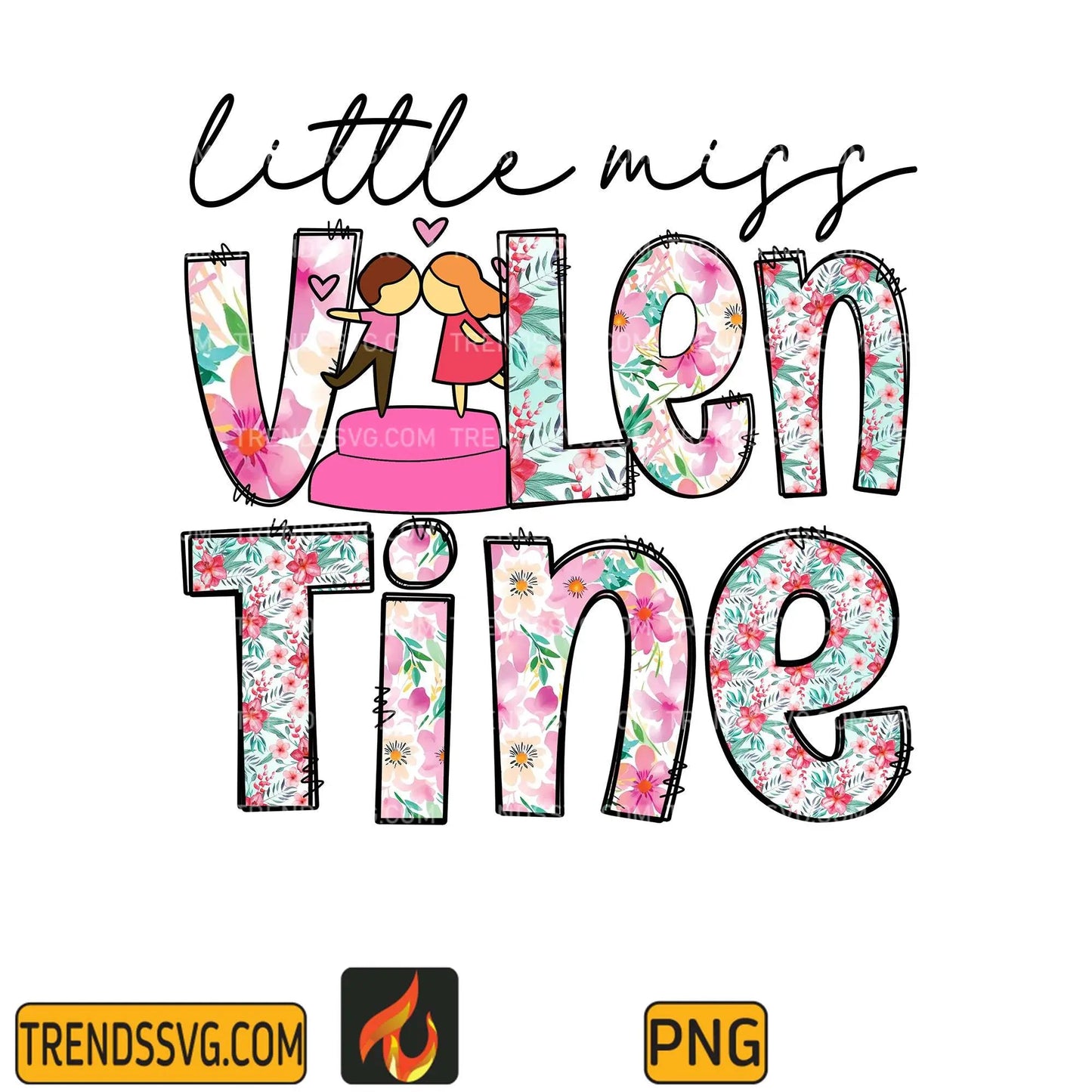 Little Miss Valentine Png TRENDSSVG