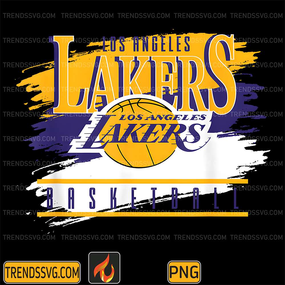 nba-los-angeles-lakers-spilled-paint-png