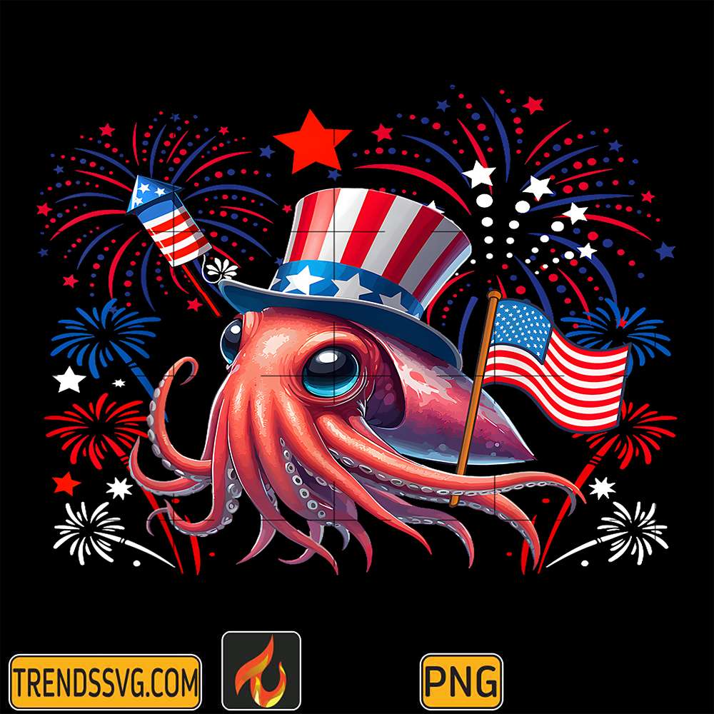 squid-4th-july-us-flag-fireworks-sea-png