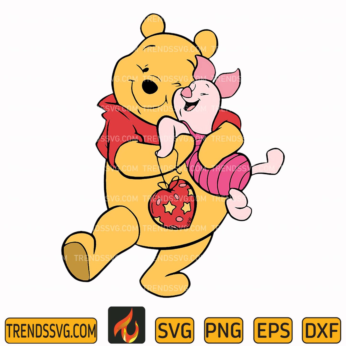 Pooh and Piglet Svg