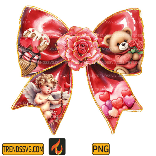 Valentine's day Coquette Bow Png