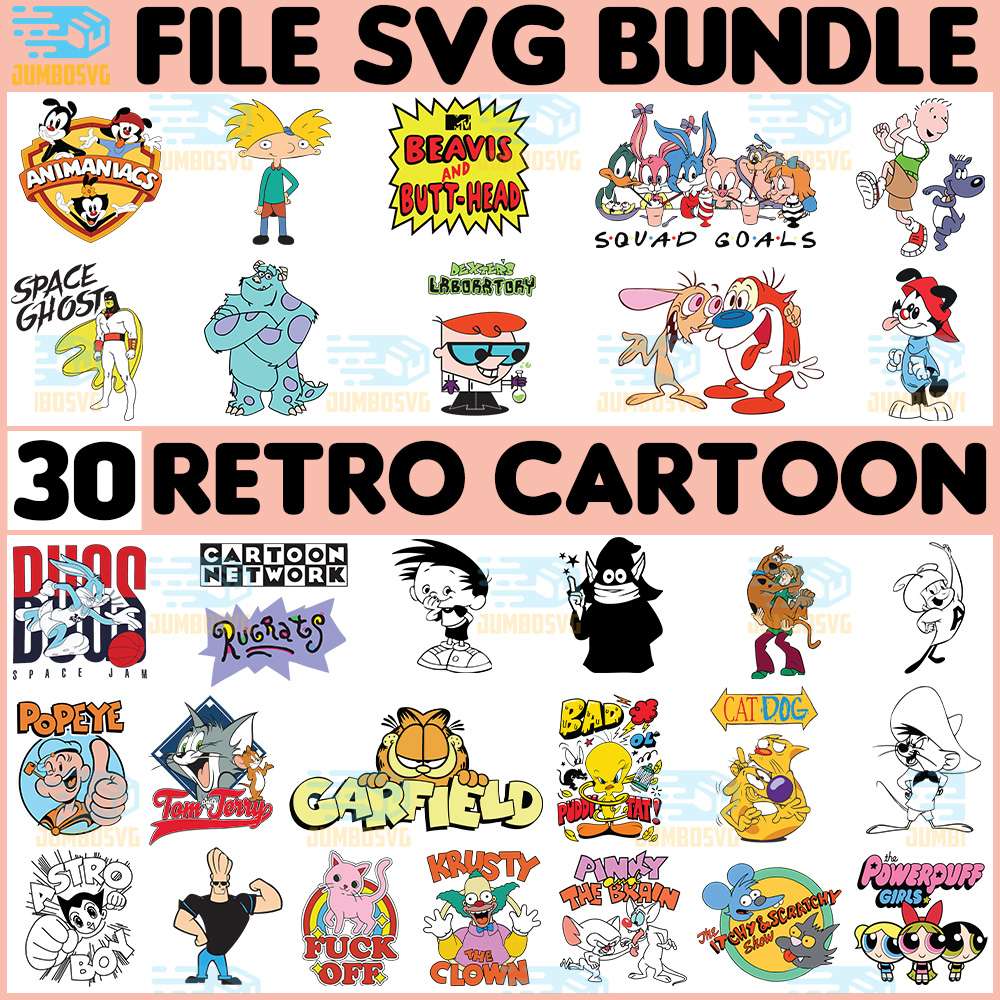 30-File-Retro-Cartoon-Bundle-Svg