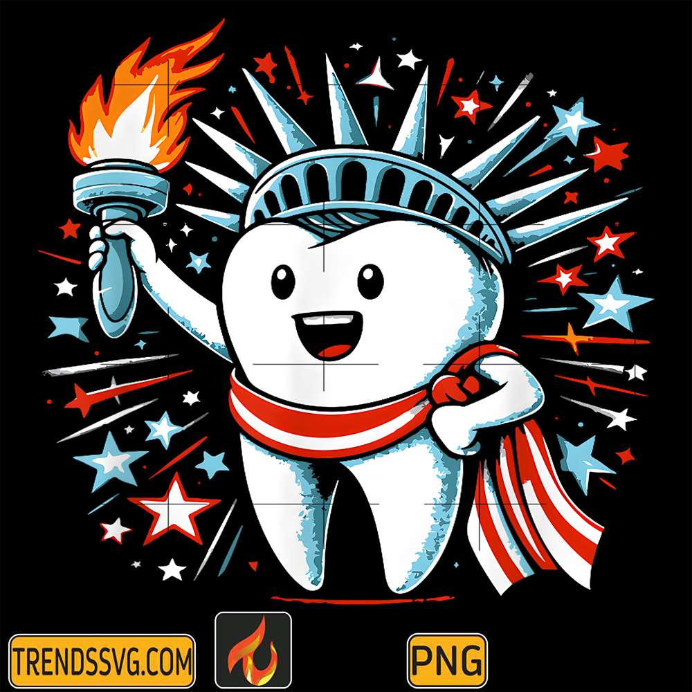 4th-Of-July-American-Dentist-Png