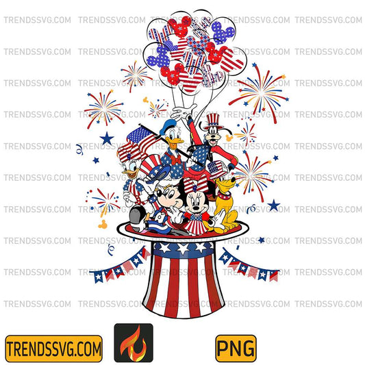 4th-Of-July-Mickey-And-Friends-Png