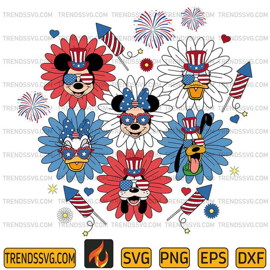 4th-Of-July-Mickey-And-Friends-Svg