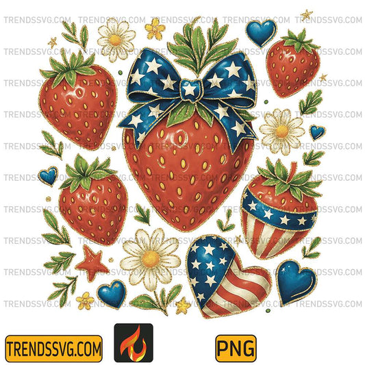 4th-Of-July-Strawberry-Png