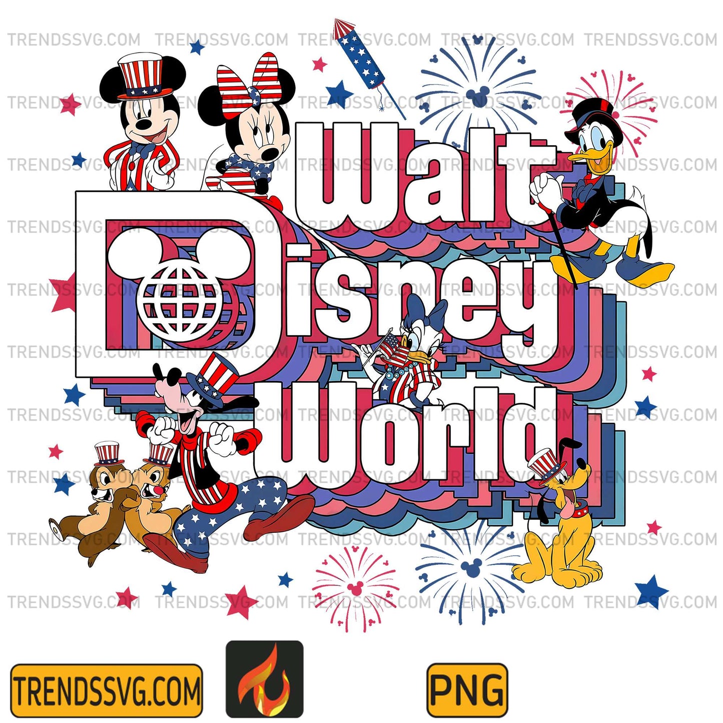 4th-Of-July-Walt-Disney-World-Patriot-Mickey-And-Friends-Png