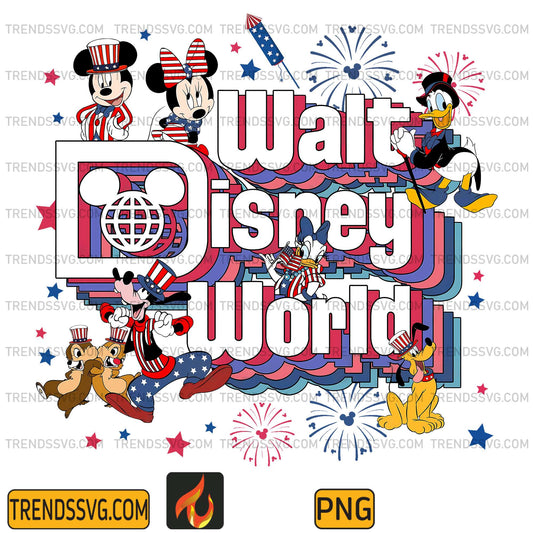 4th-Of-July-Walt-Disney-World-Patriot-Mickey-And-Friends-Png