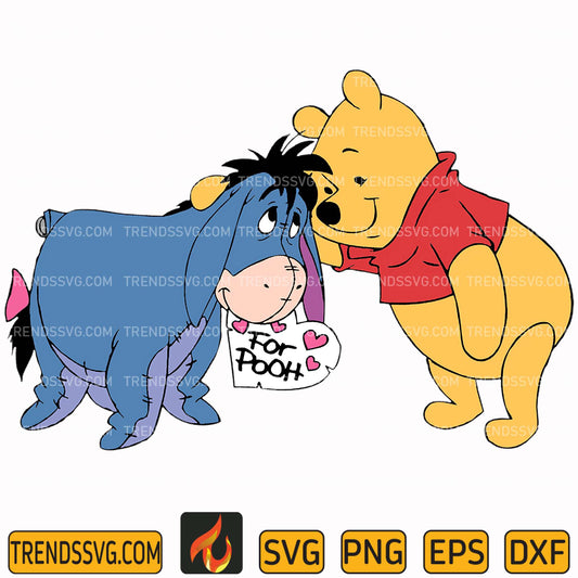 Pooh and Friends Valentine's Day Svg