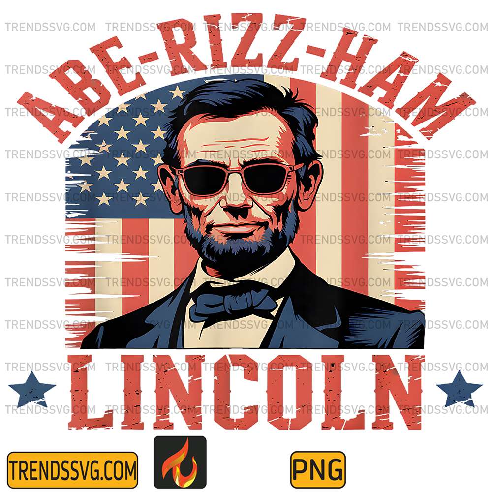 Abe-Rizz-Ham-Lincoln-4th-Of-July-Patriotic-USA-Flag-Png