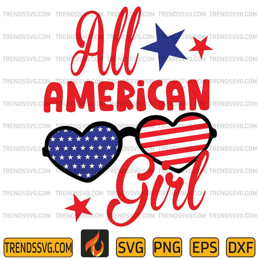 All-America-Girl-4th-Of-July-Svg