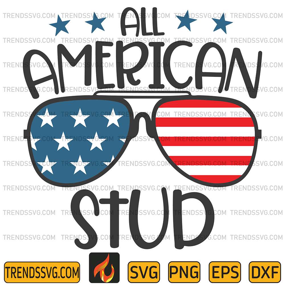 All-America-Stud-4th-Of-July-Svg
