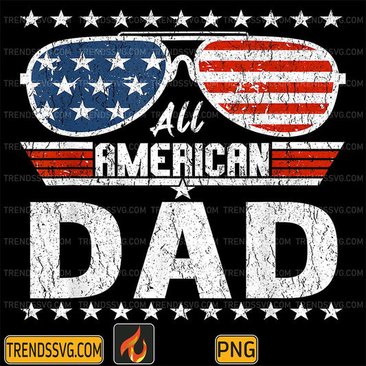 All-American-Dad-4th-Of-July-Sunglasses-Png
