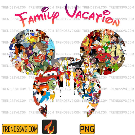 All-Disney-Character-Family-Vacation-Png