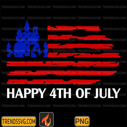 America-Flag-Happy-4th-Of-July-Png