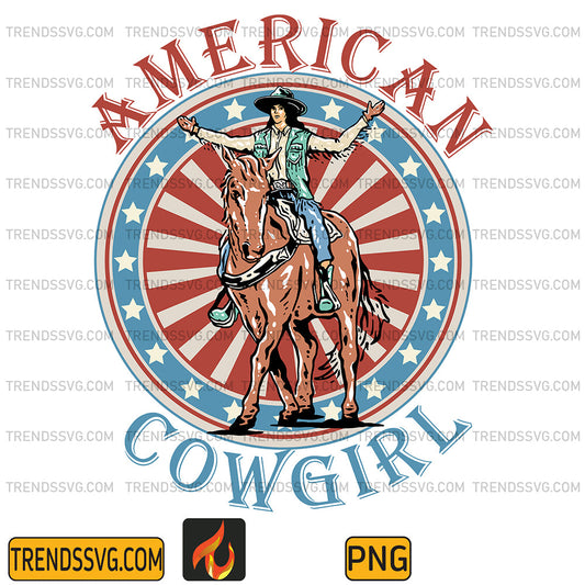 American-Cowgirl-Png