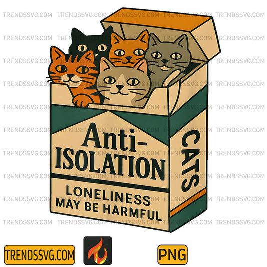 Anti-Isolation-Loneliness-May-Be-Harmful-Cats-Png